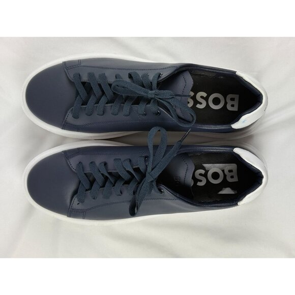 NEW HUGO BOSS Colyn Hybrid Navy Leather Sneakers Men\'s Size US 10.5 / 44 EU main image 4